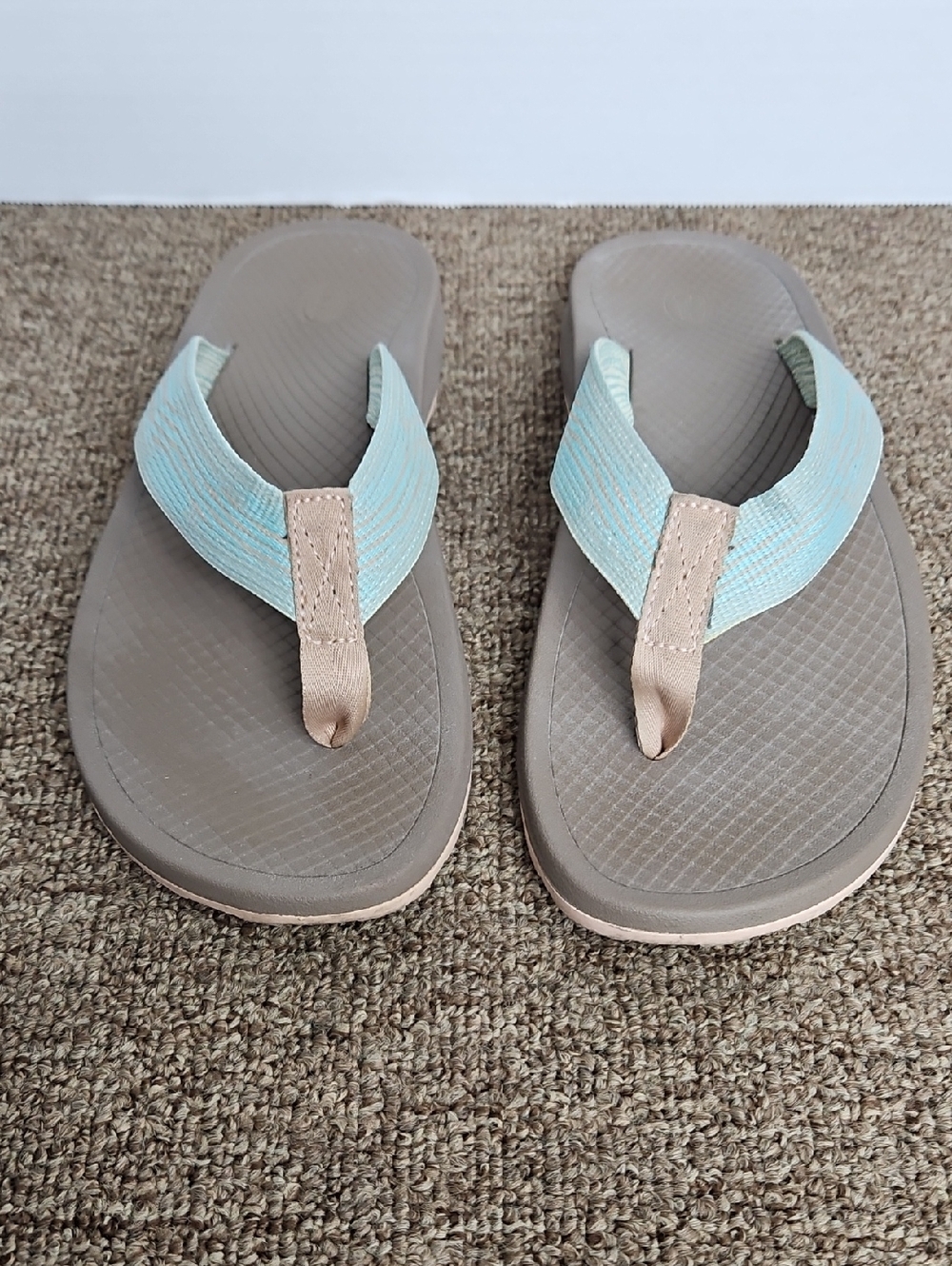 Chaco Playa Light Blue & Pink Slides Flip Flops Sz 7 Womens - Picture 2 of 4